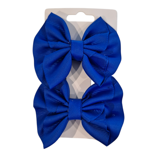 Mille Frille Pigtail Hair Clips / Hair Ties β Blue (Set of 2)