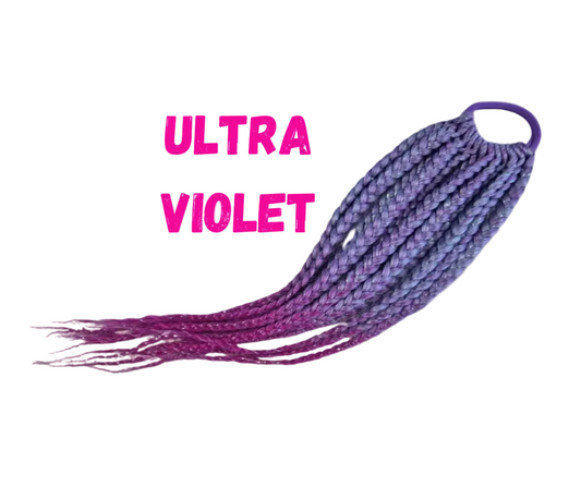 40cm Mermaid (Plaited) Ponytail - Ultra Violet