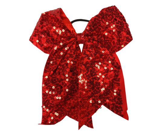 Large Red Glitter Hair Bow