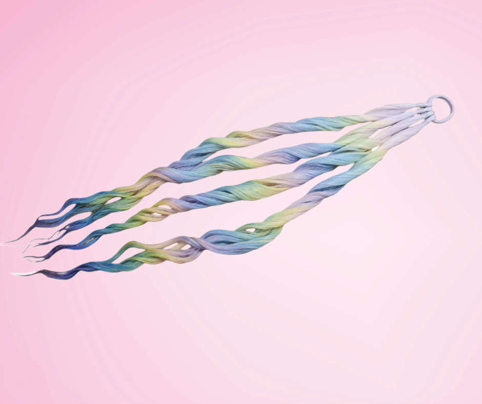 Mermaid Wave Ponytail - Pastel Rainbow