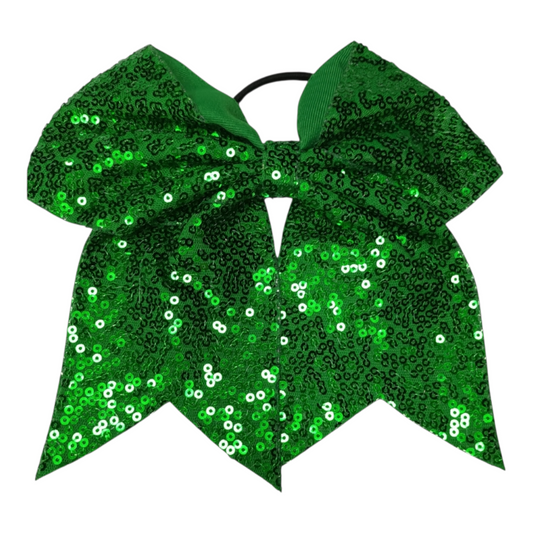 Large Green Glitter Hair Bow