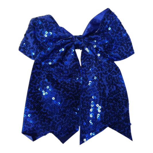 Large Blue Glitter Hair Bow