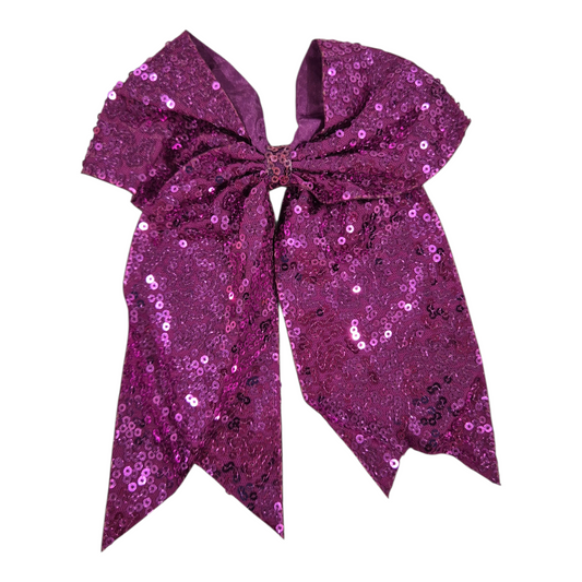 Large Purple Glitter Hair Bow