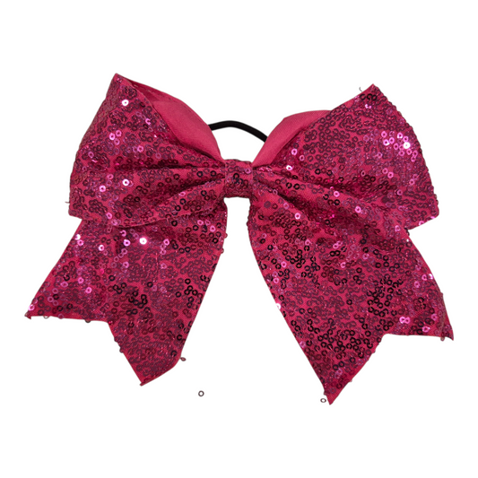 Large Pink Glitter Hair Bow