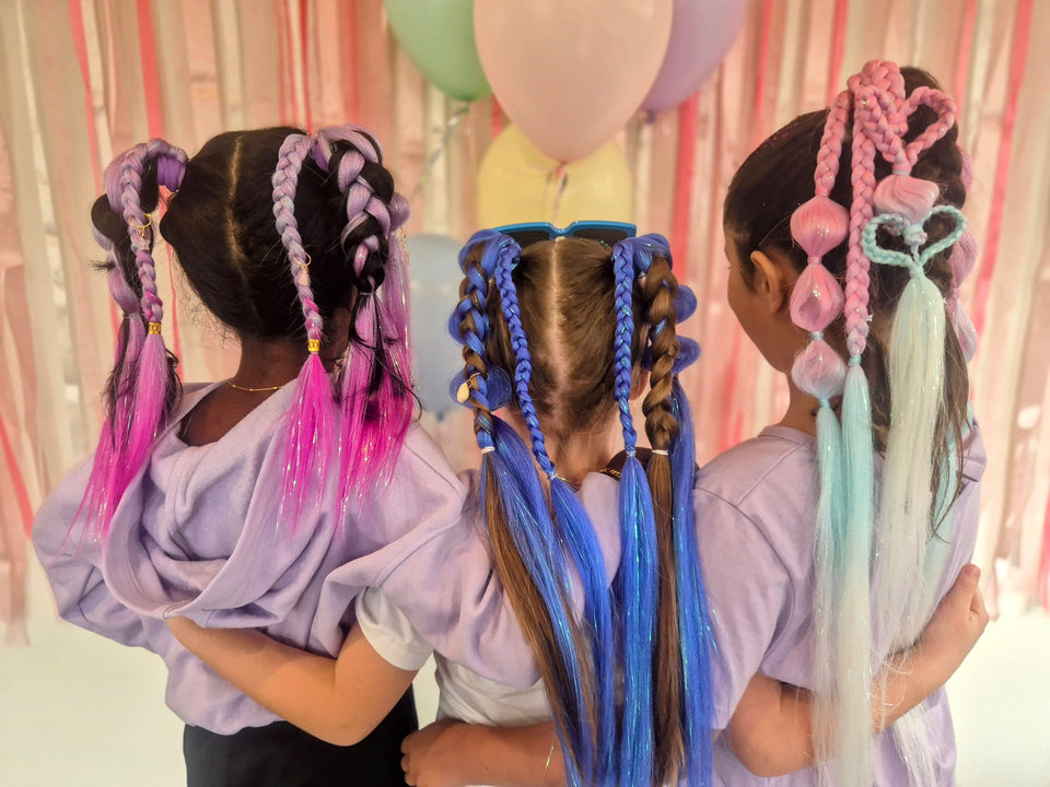 Kids Hair Extensions | Colourful Ponytail & Mermaid Hair