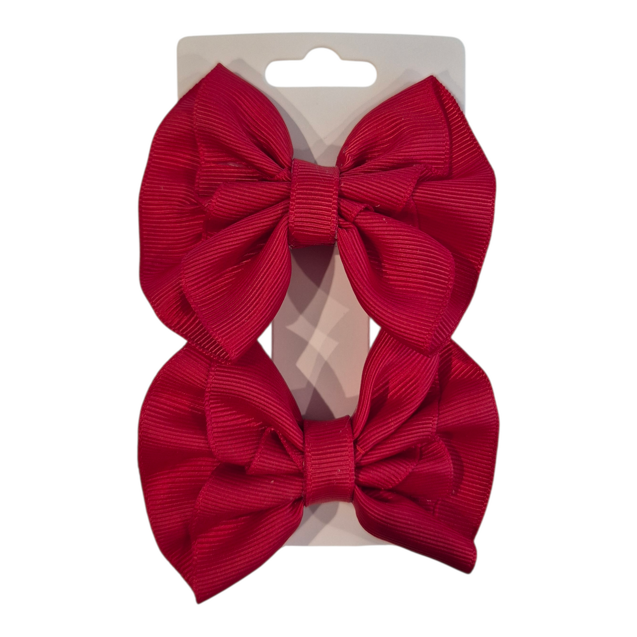 Mille Frille Pigtail Hair Clips / Hair Ties – Red (Set of 2)