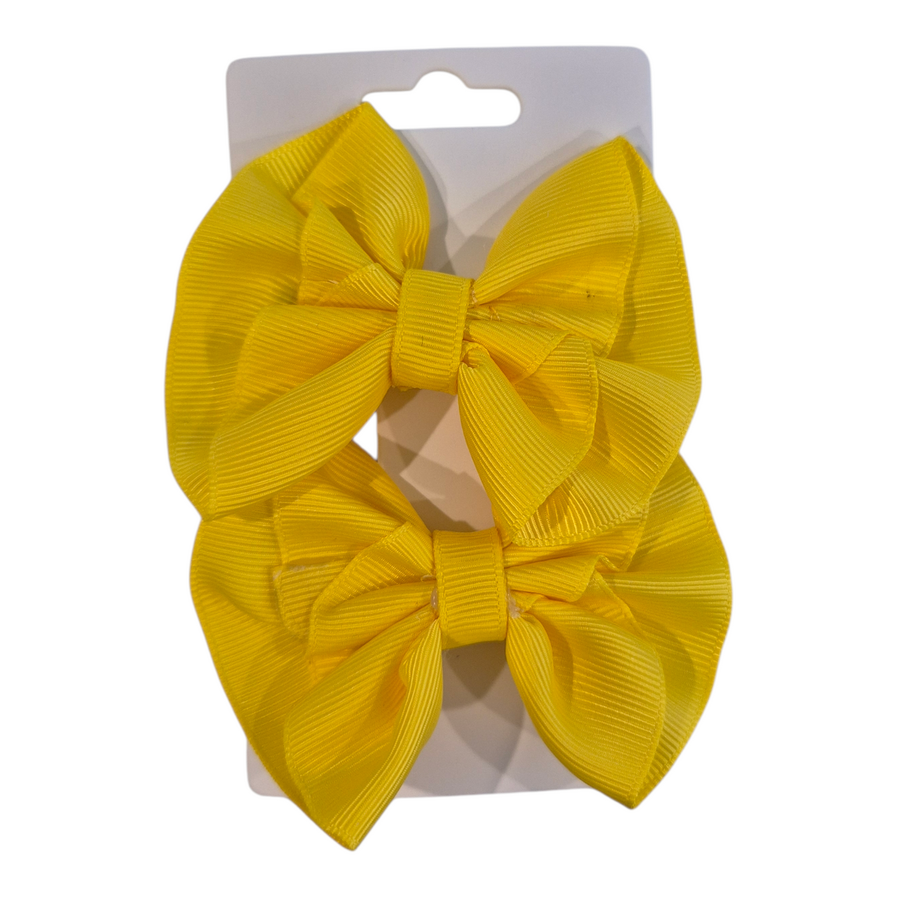 Mille Frille Pigtail Hair Clips / Hair Ties – Yellow (Set of 2)