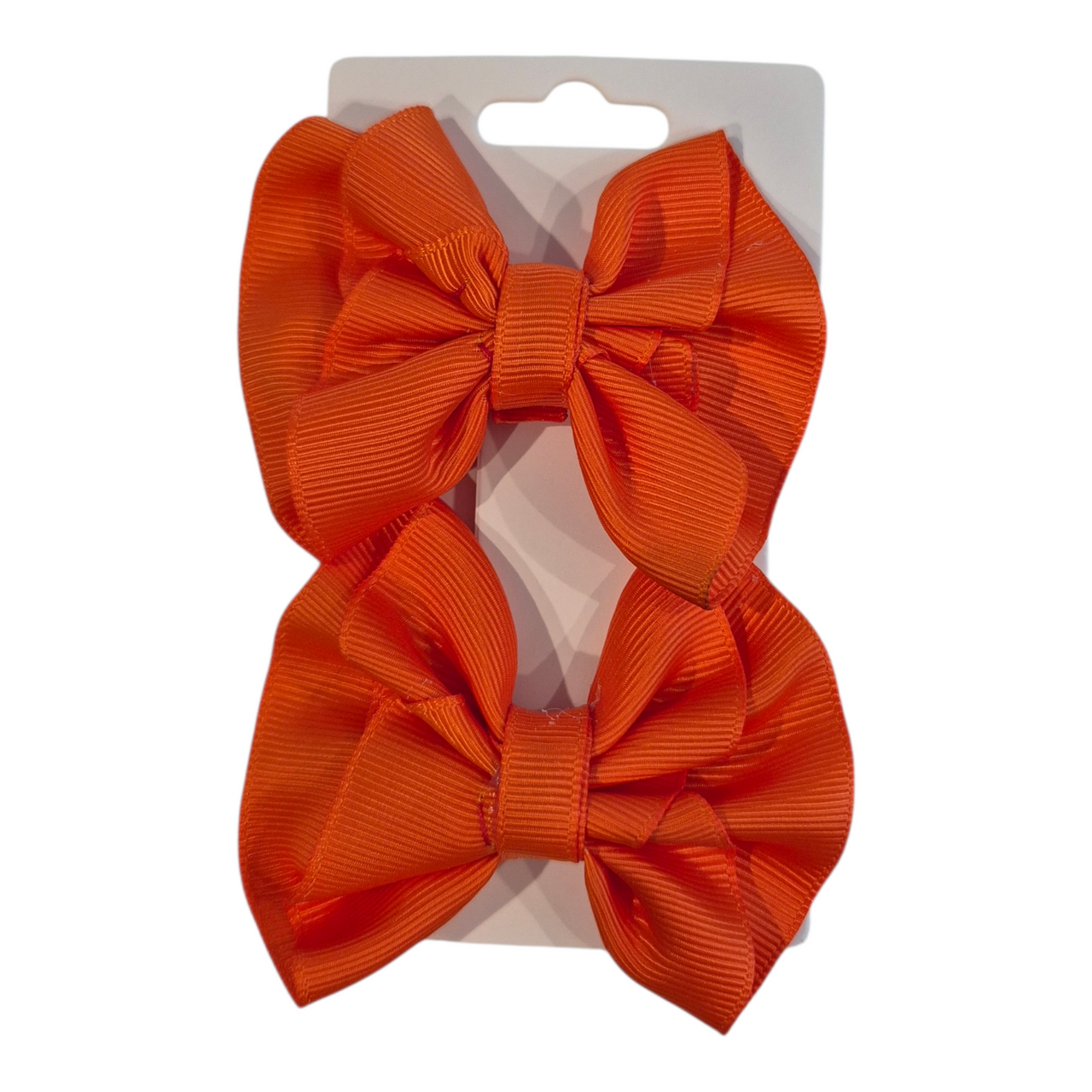 Mille Frille Pigtail Hair Clips / Hair Ties – Orange (Set of 2)