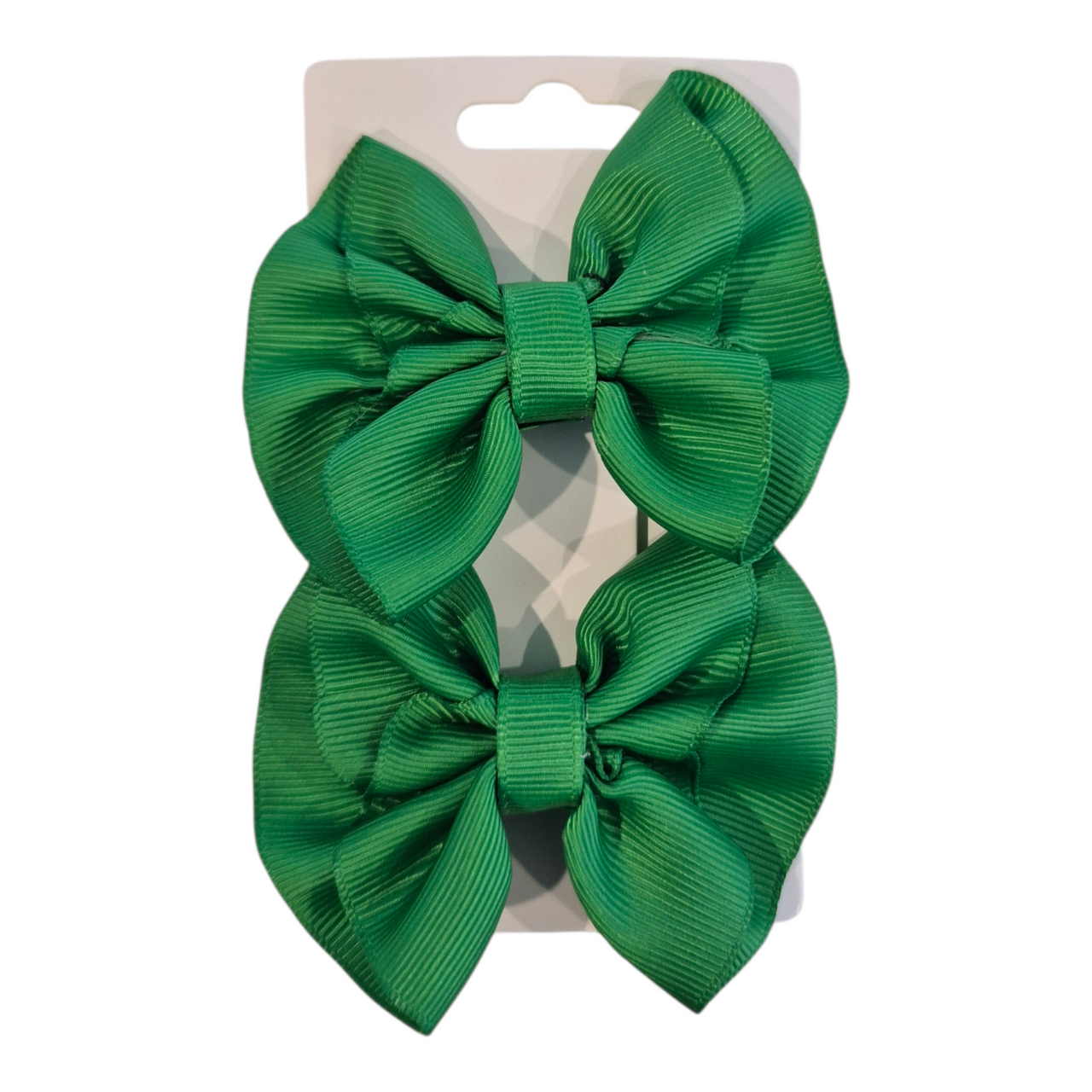 Mille Frille Pigtail Hair Clips / Hair Ties – Green (Set of 2)