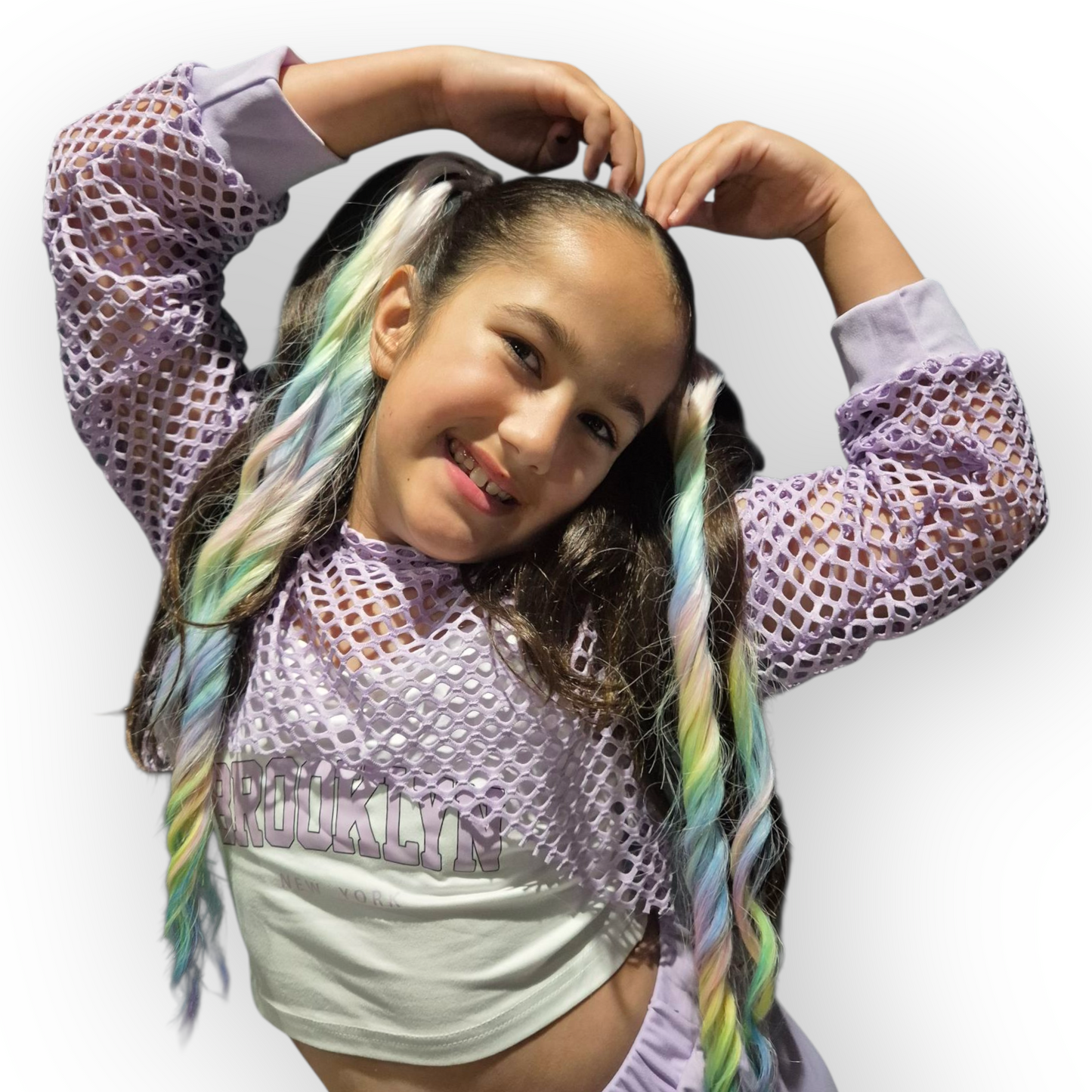 Mermaid Wave Ponytail - Pastel Rainbow