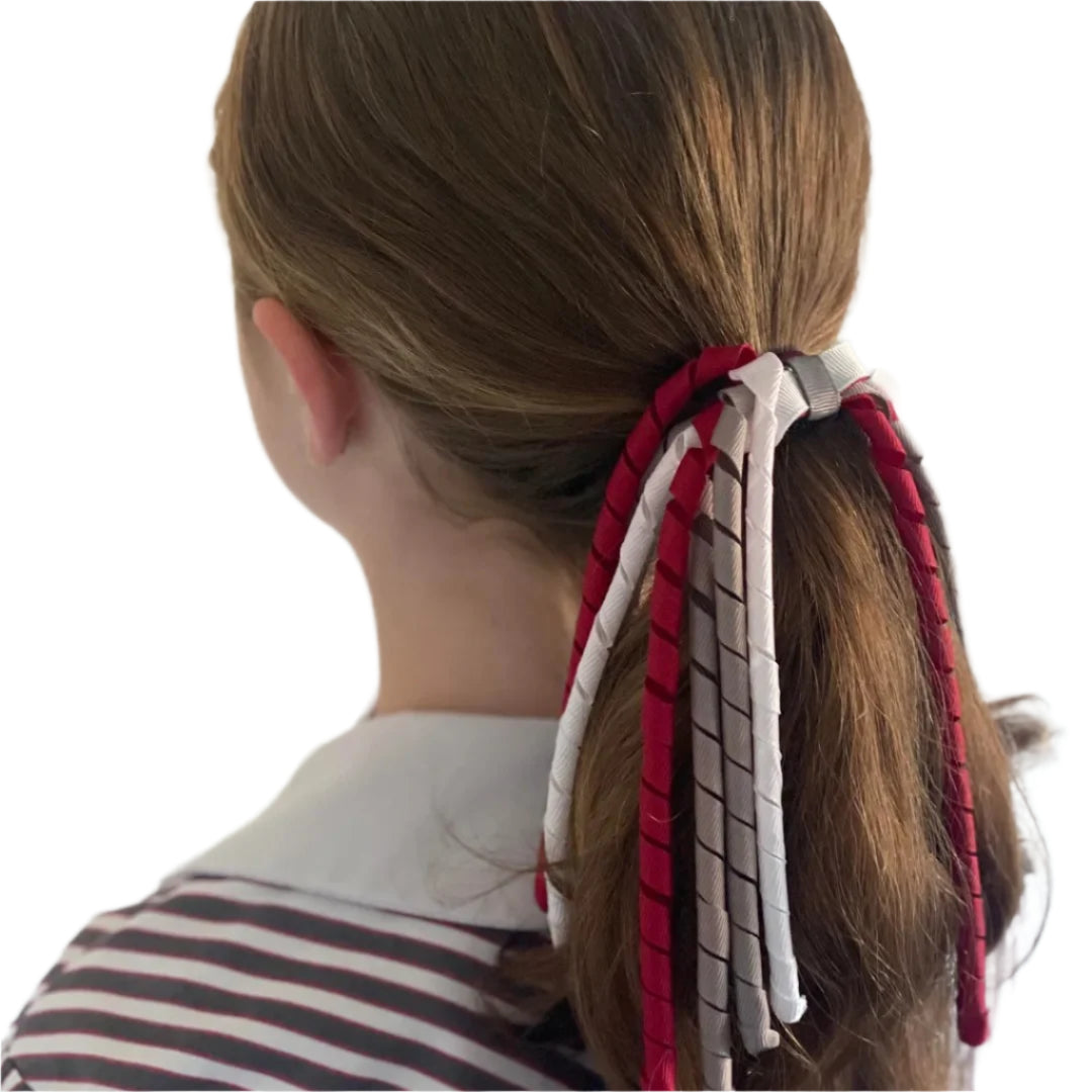 Long Ponytail Korker on Hairtie for school - custom made, choose colours needed