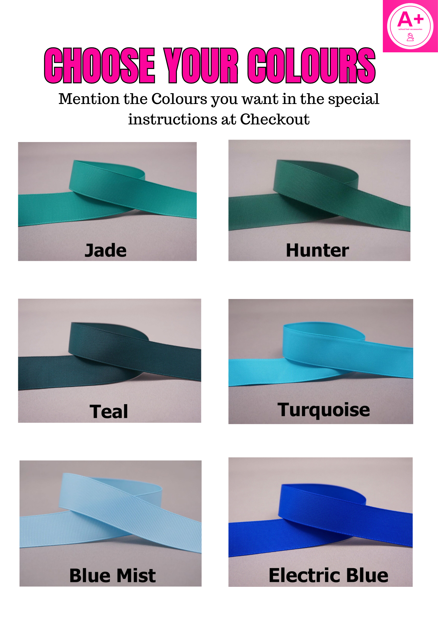 Absolute Pack - School Hair Accessories -custom made, choose colours needed
