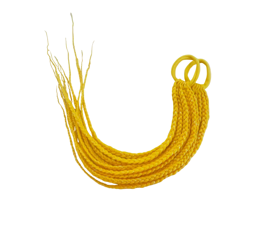 Mermaid pigtail braid set 60cm - Yellow