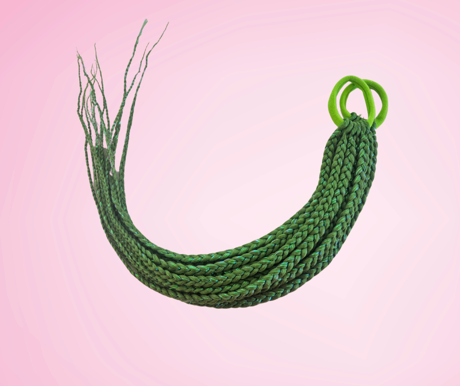Mermaid pigtail braid set 60cm - Green