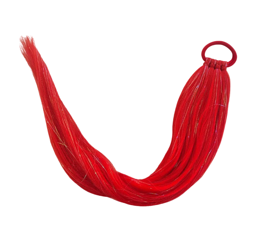 Unicorn Straight Ponytail 60cm - Red
