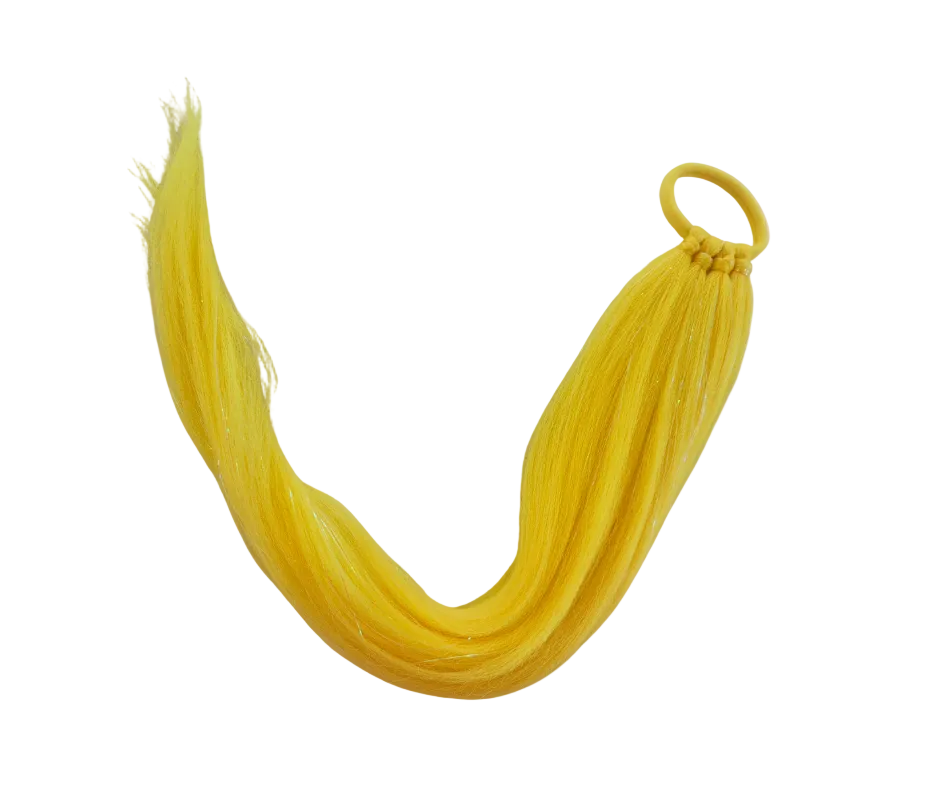 Unicorn Straight Ponytail 60cm - Yellow