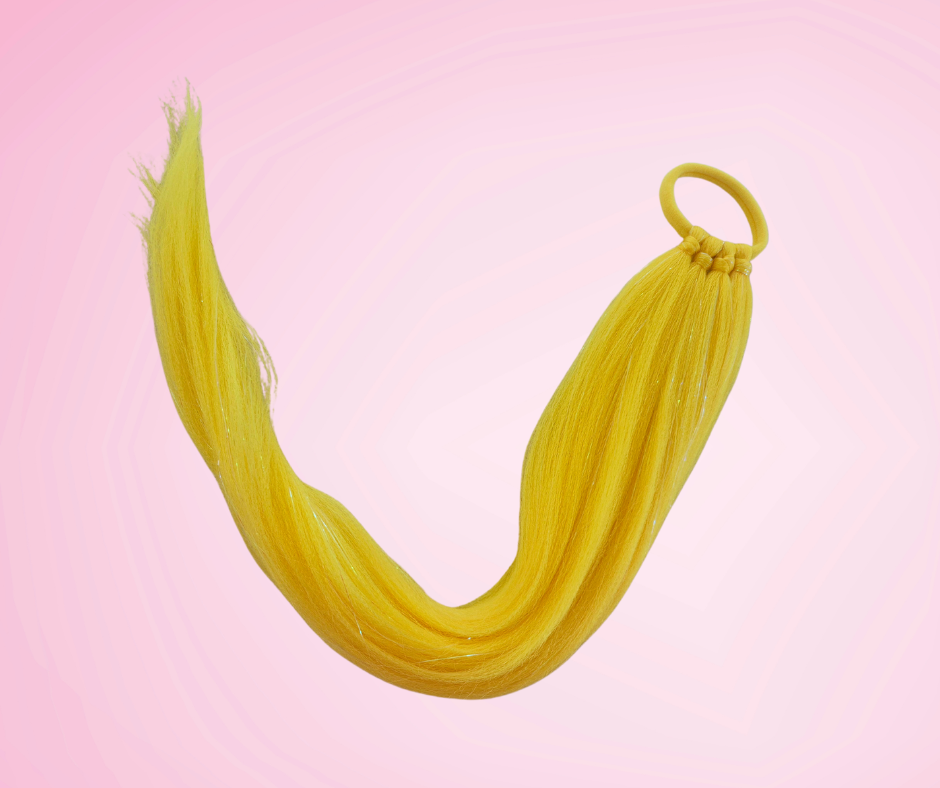 Unicorn Straight Ponytail 60cm - Yellow