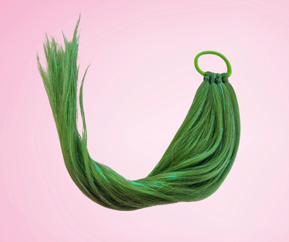 Unicorn Straight Ponytail 60cm - Green