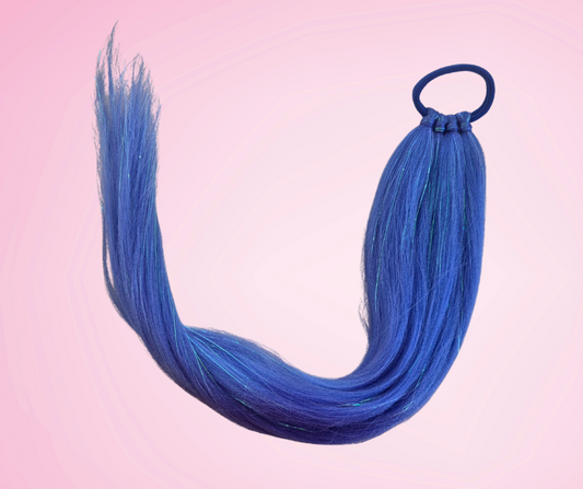 Unicorn Straight Ponytail 60cm - Blue