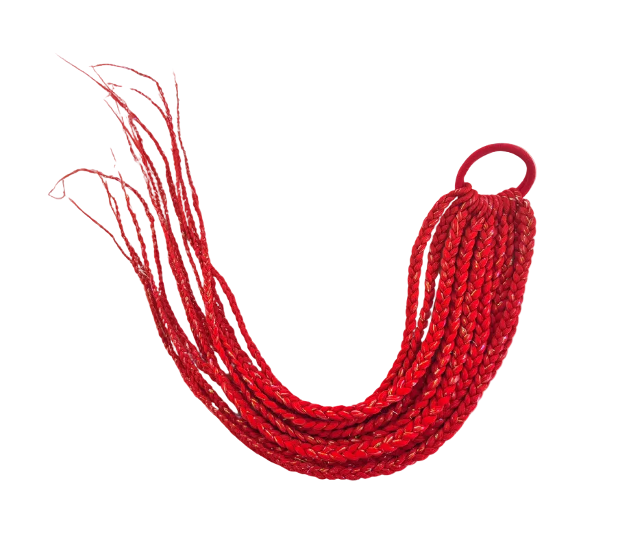 Mermaid Plaited Ponytail 60cm - Red