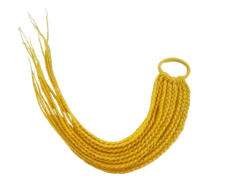 Mermaid Plaited Ponytail 60cm - Yellow