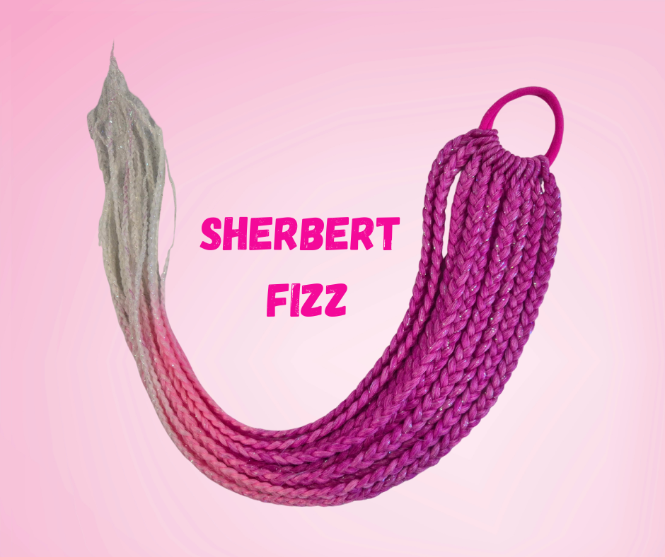 60cm Mermaid (Plaited) Ponytail - Sherbert Fizz