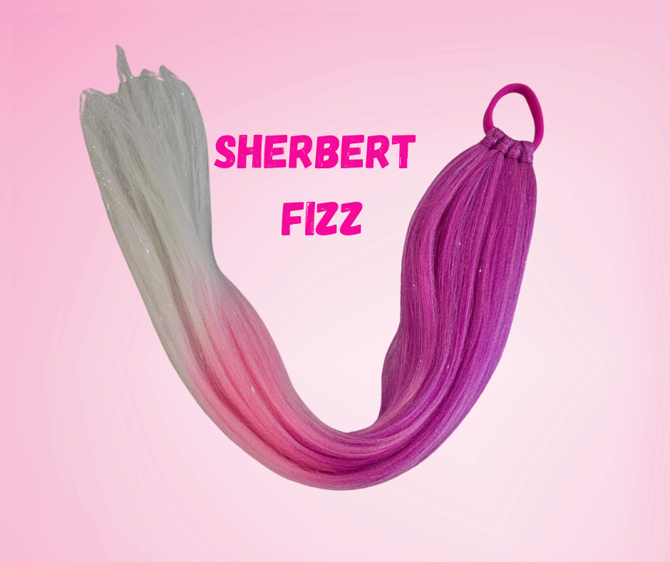 60cm Unicorn Ponytail - Sherbert Fizz