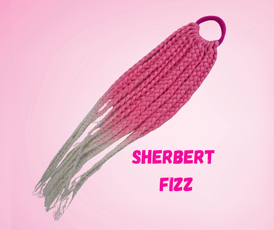 40cm Mermaid (Plaited) Ponytail - Sherbert Fizz
