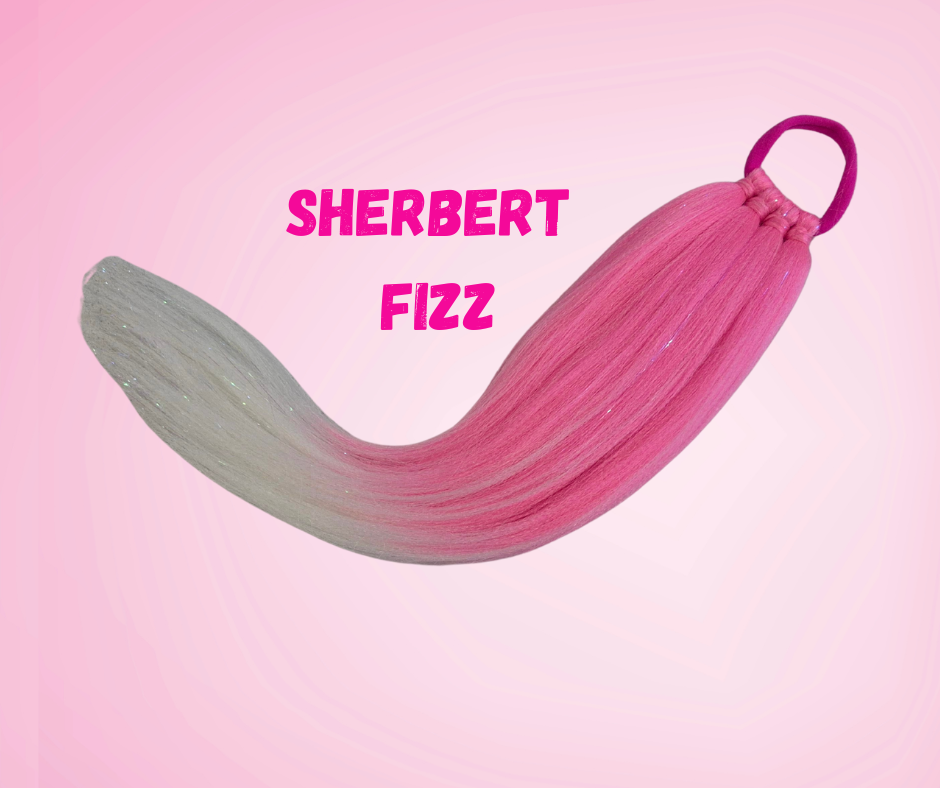 40cm Unicorn Ponytail - Sherbert Fizz