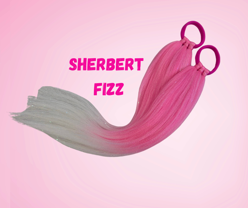 40cm Unicorn Piggy tails - Sherbert Fizz
