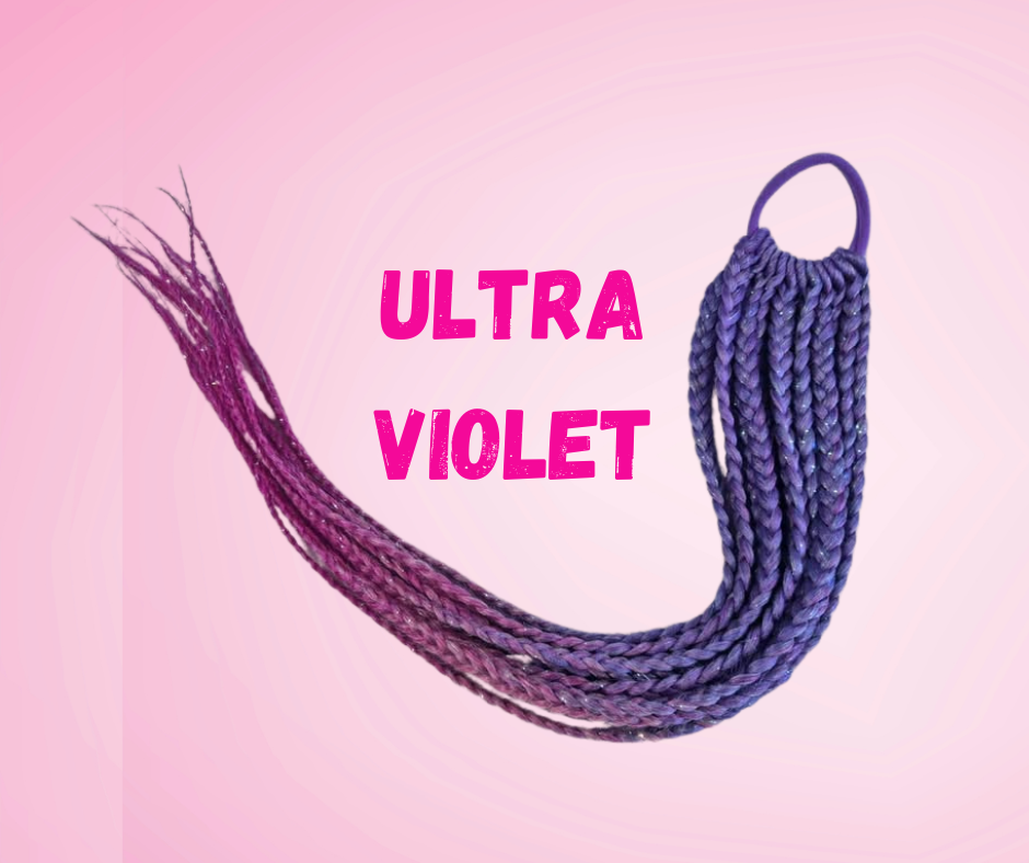 60cm Mermaid (Plaited) Ponytail - Ultra Violet