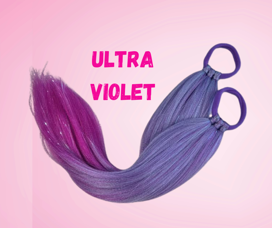 40cm Unicorn Piggy tails - Ultra Violet