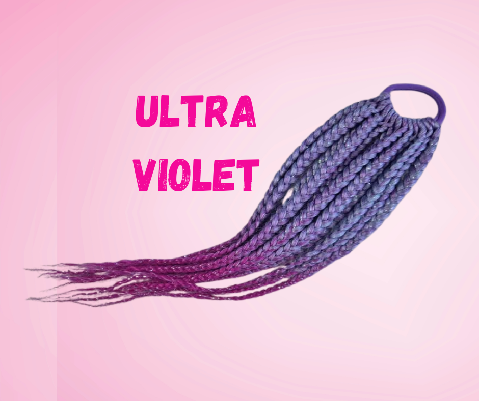 40cm Mermaid (Plaited) Ponytail - Ultra Violet