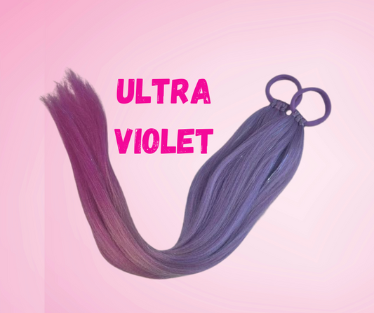 60cm Unicorn Piggy Tails - Ultra Violet