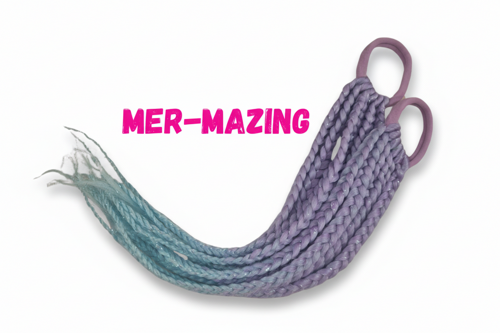 40cm Mermaid (Plaited) Piggy Tails - Mer-Mazing