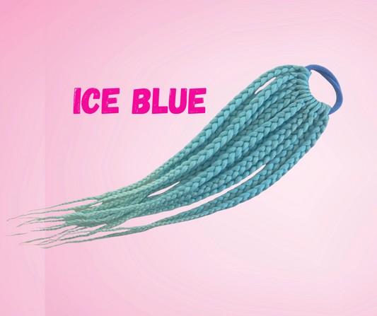 40cm Mermaid (Plaited) Ponytail - Ice Blue