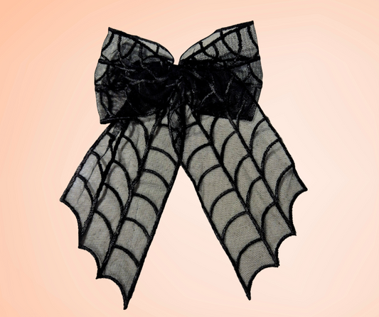 Halloween Spiderweb Bow Clip