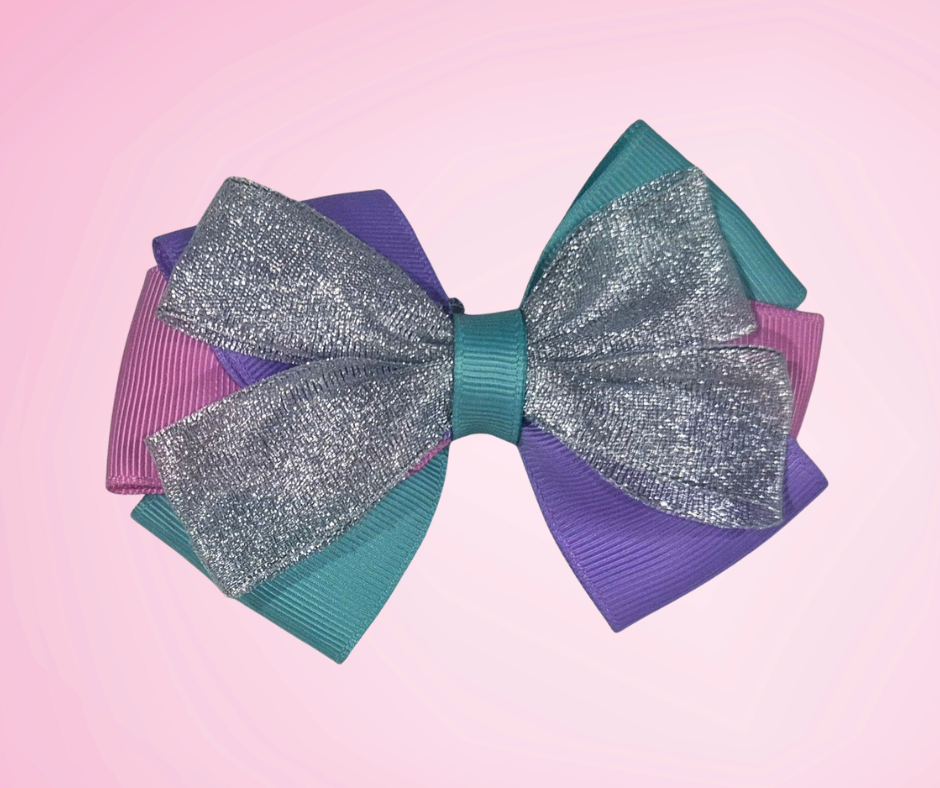 Mermaid Triple Bow Clip