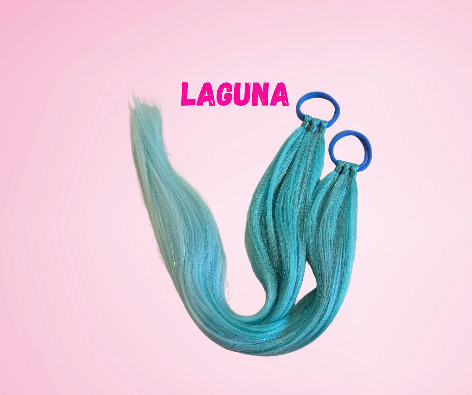 60cm Unicorn Piggy Tails - Laguna