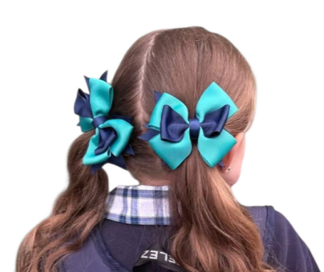 Classic Bow Hair tie/clip for School - custom made, choose colours needed