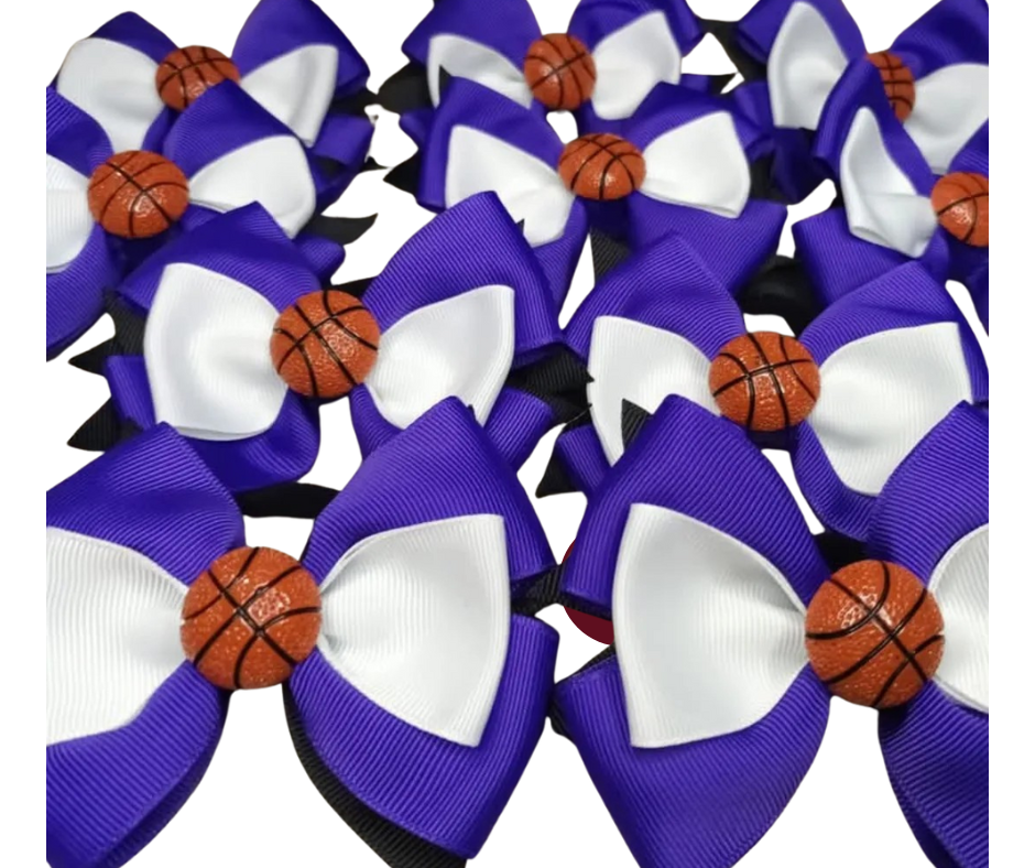 Classic Bow Hair Tie for Sports Club - custom made, choose colours needed