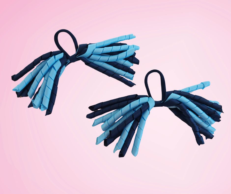 Mini Korker (set) Hair tie/Clip for School - custom made, choose colours needed