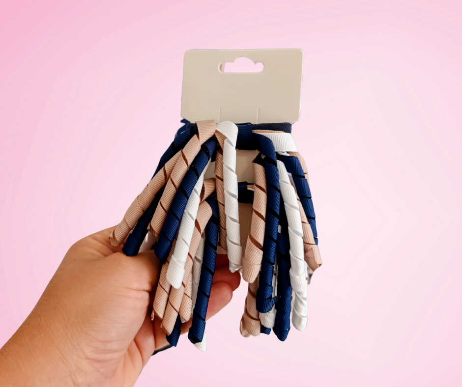 Mini Korker (set) on Hair tie for Sports Clubs - custom made, choose colours needed