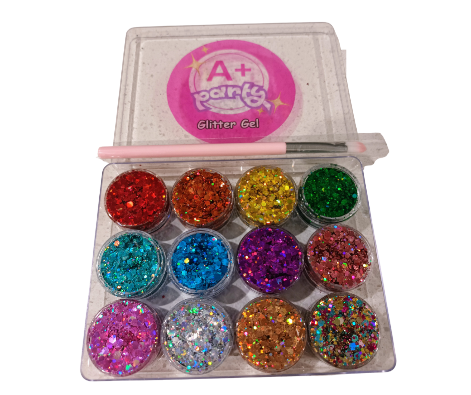 Rainbow Glitter Face & Body Gel Collection