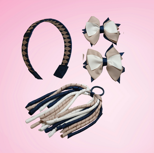 Starter Pack - School Uniform, Sport Team Hair Accessories -custom made, choose colours needed