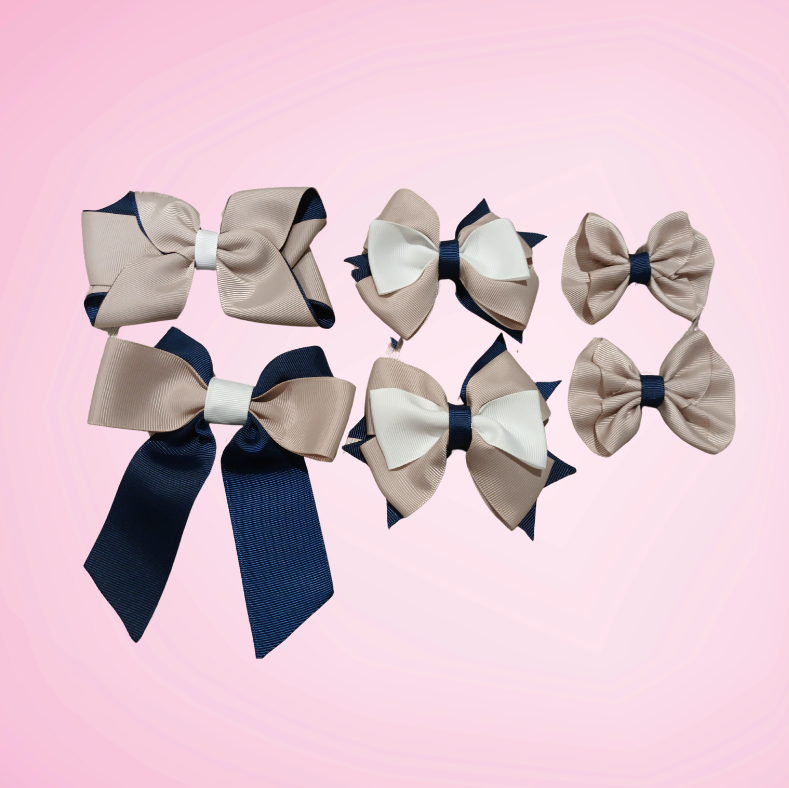 Bow Pack - School Uniform, Sport Team Hair Accessories -custom made, choose colours needed