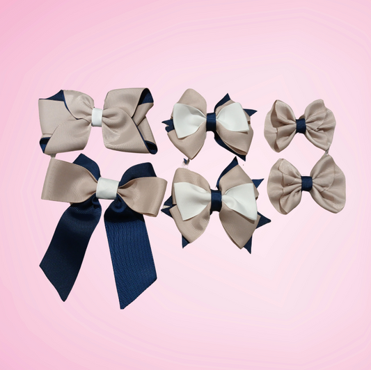 Bow Pack - School Uniform, Sport Team Hair Accessories -custom made, choose colours needed