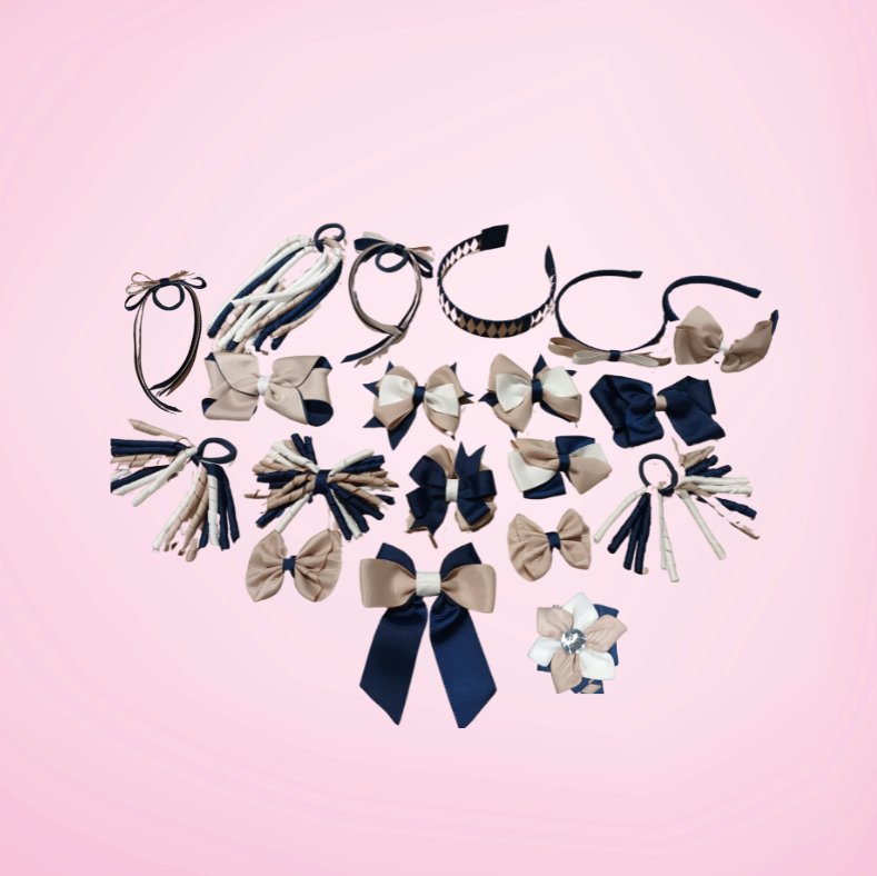 Absolute Pack - School Hair Accessories -custom made, choose colours needed