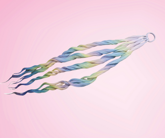 Mermaid Wave Ponytail - Pastel Rainbow