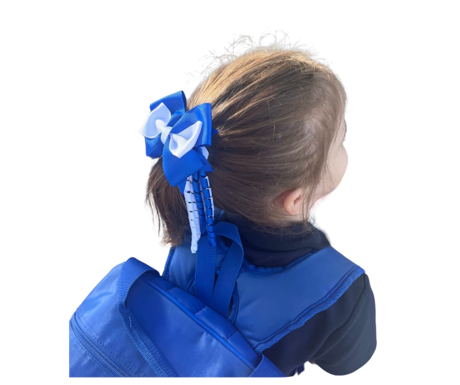 Bow Korker Hairtie or Clip for school - custom made, choose colours needed